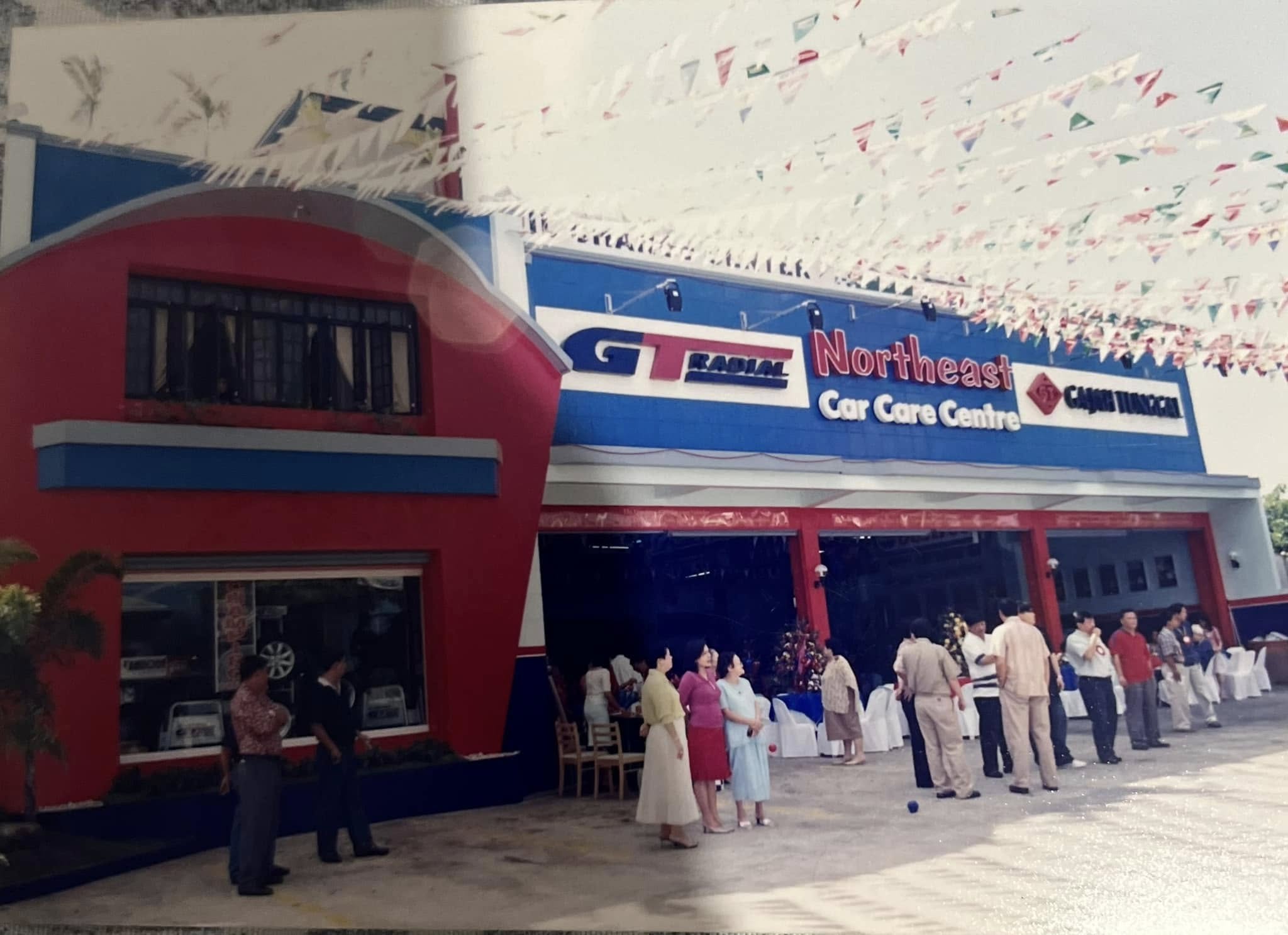 Northeast Car Care Centre building decorated for its inauguration